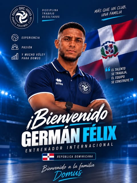 Germán Félix Entrenador Internacional República Dominicana Domus Voley